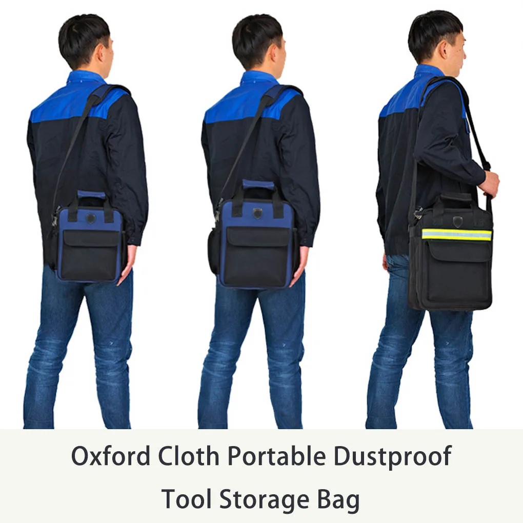 Tool Storage Bag Moistureproof Heavy Duty Leakproof Shoulder Strap Multi Pocket Plumber Handbag Pouch Organizer Small