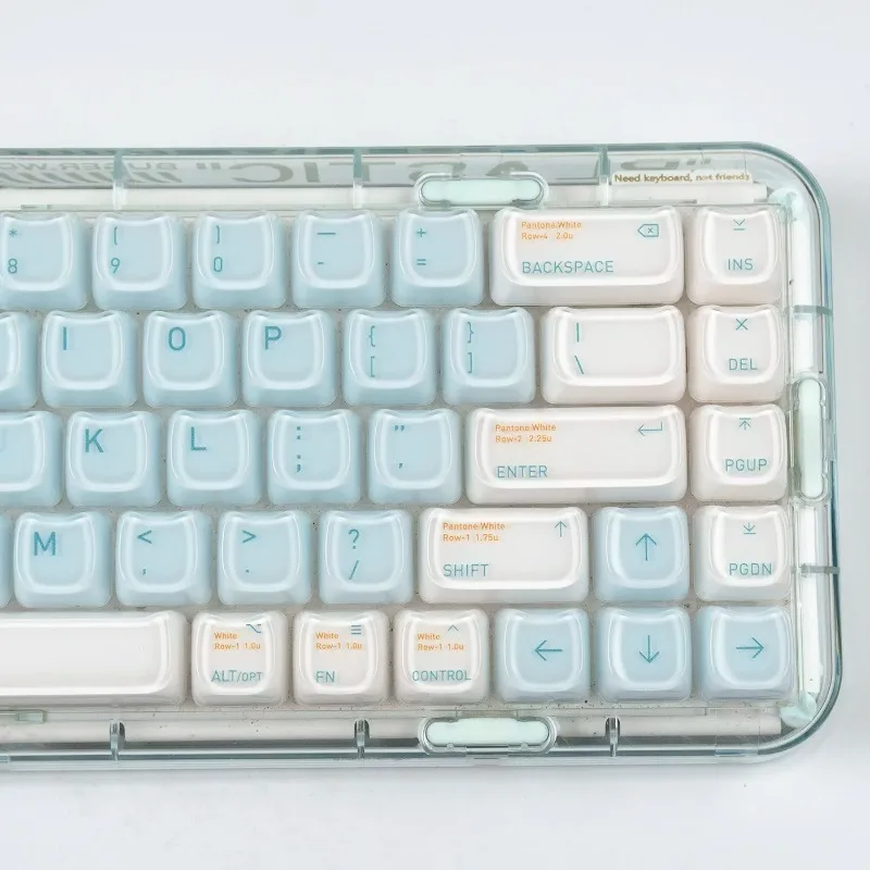 Sea Salt Pudding Theme Keycaps Set Customized MAO Profile PC+MABS Keyboard Caps for Mechanical Keyboard Creative Accessories