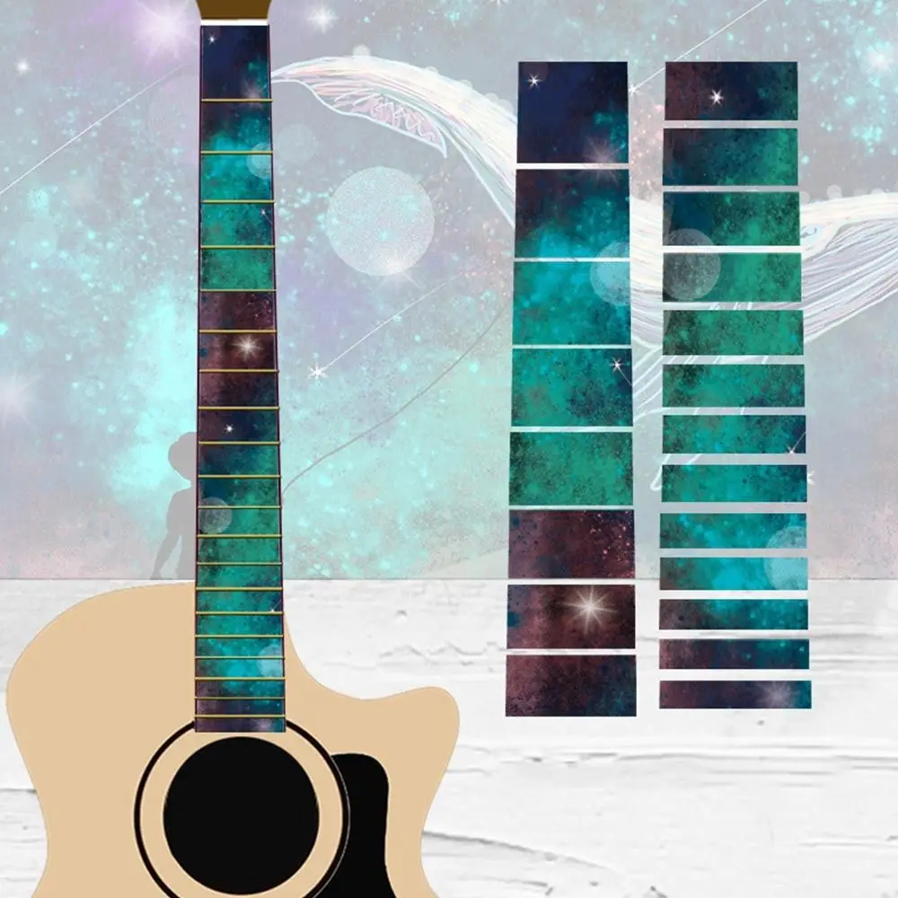 10 Styles Beautiful Electric Guitar Parts Cross Inlay Decals Ultra Thin Stickers Guitarra Accessories Fretboard Sticker