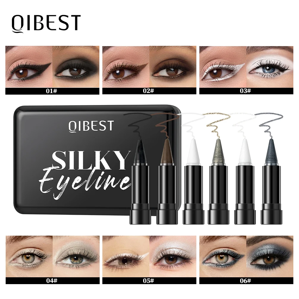 

Qibest 2 In 1 Eye Shadow Eyeliner Pencil Set,matte Silk,smooth and Easy To Apply,non Smudging and Non Fading,natural Makeup Sets