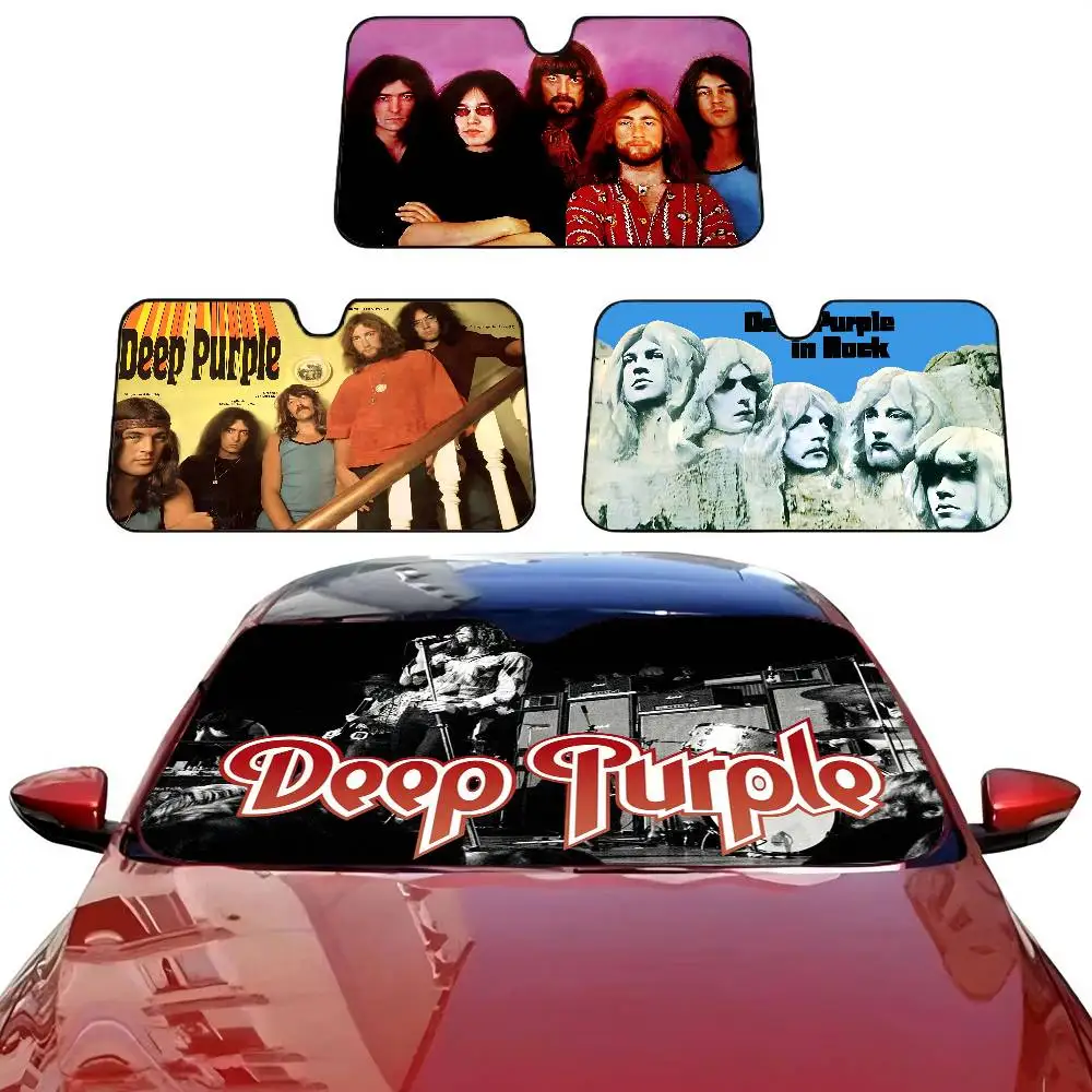 Heavy Rock Band-d-Deep Purples Car Sun Shade Front Window Sunshade for Most Sedans SUV Blocks Max Uv Rays Keep Your Vehicle Cool