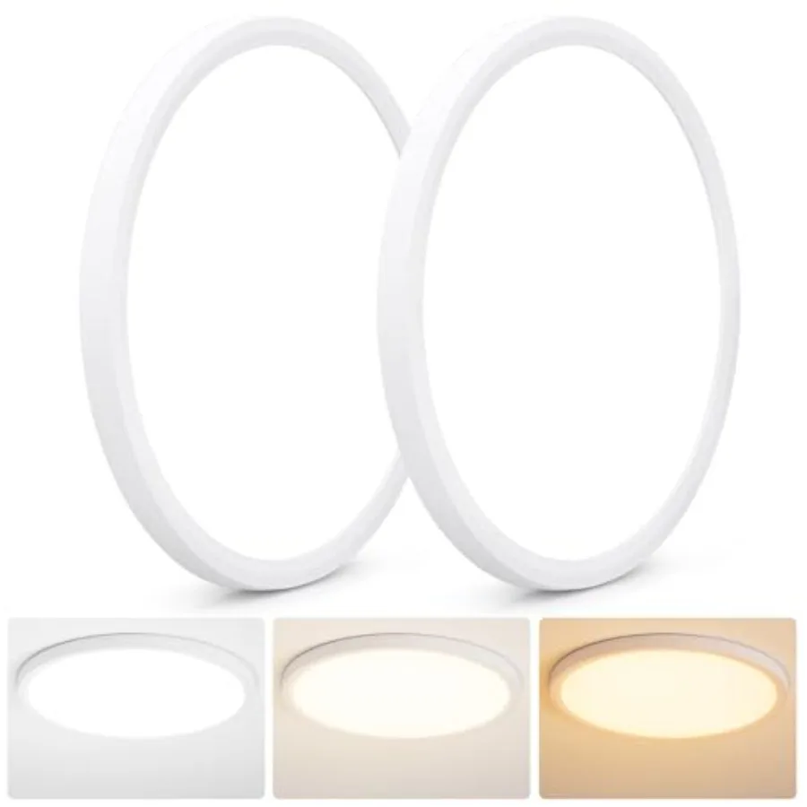 

Комплект из 2 светодиодных потолочных светильников 16'' 36W, ультратонкие, с регулировкой яркости, 3000K-4500K-6000K, 3 цвета на выбор, для спальни и дома