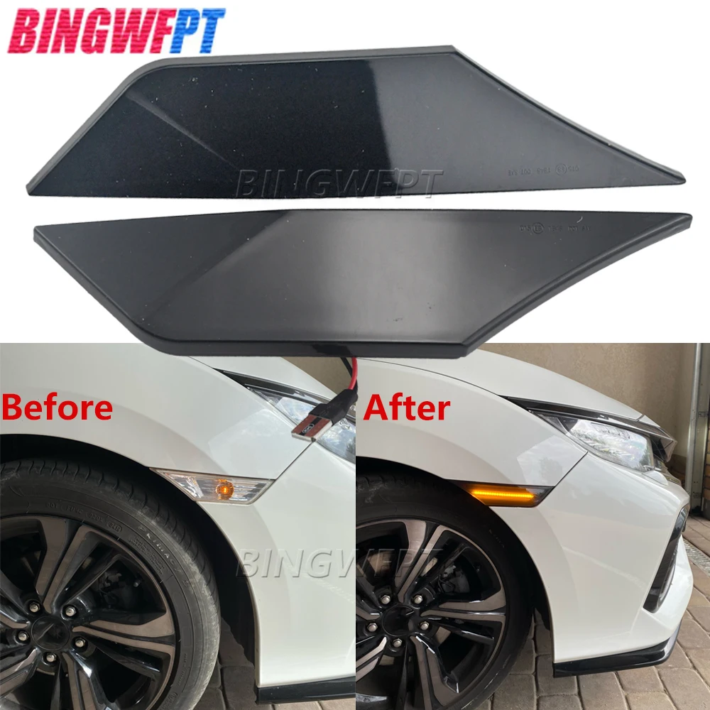 

NEW Led Dynamic Side Marker Turn Signal Lights For Honda Civic Sedan Hatchback Coupe 2016-2021 LED Side Marker Turn Signal Light