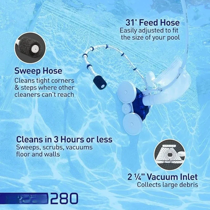 NEW Vac-Sweep 280 Pressure Side Pool Cleaner