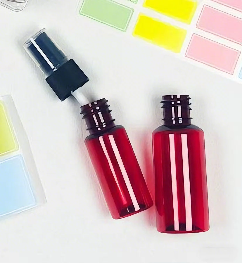 Plastic Spray Bottle Portable Fine Mist Sprayer Amber Atomizer Refillable Refillable Bottles For Travel Skincare Routine