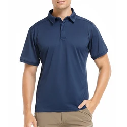 Short Sleeve Polo Shirts Men Summer Lightweight Tactical Shirt Outdoor Work Hiking Performance Casual Pique Jersey Golf Shirts