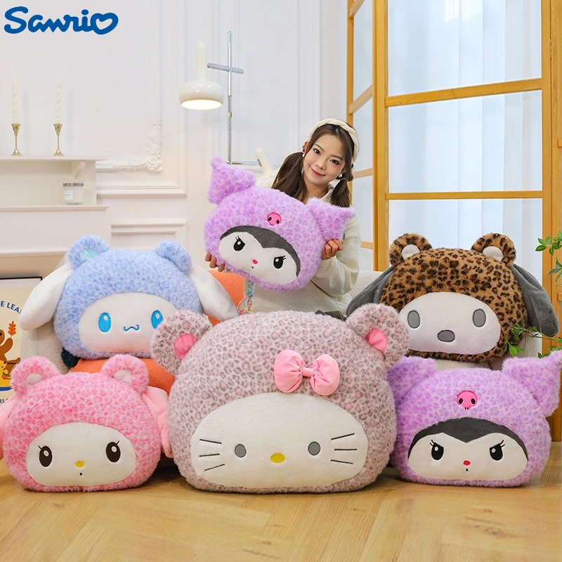 

80X60CM Sanrio Plushies Hello Kitty Peluche Kuromi My Melody Cartoon Anime Kawaii Ornament Comfortable Soft Doll Child Boy Gift