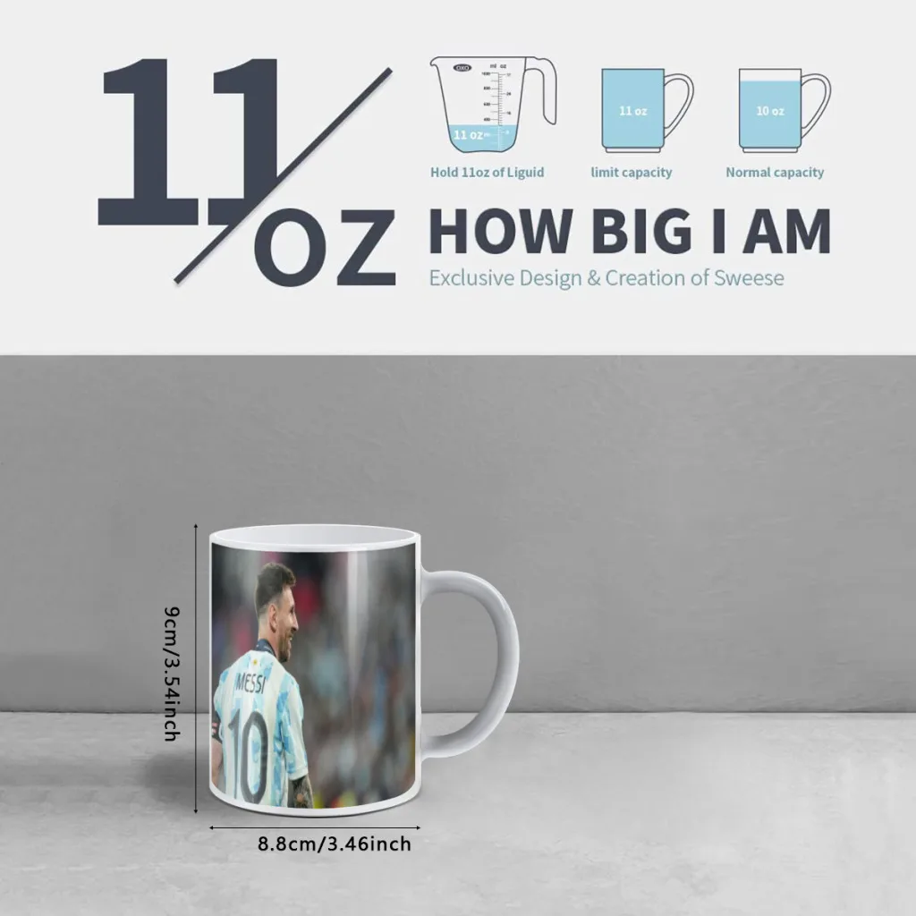 M-Messi Football Star Magic Mug Changing Color Mug Coffee Tea Mug Temperature Color Changing Heat Sensitive Cup