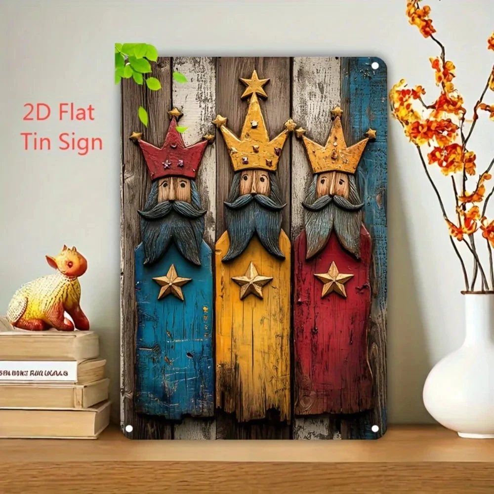 1 Piece of Vintage 2D Flat Metal Three-Star Emblem with an Antique Finish and Multiple Colors, Suitable for Wall Decoration, Ideal for Vintage Collectors and Home Use