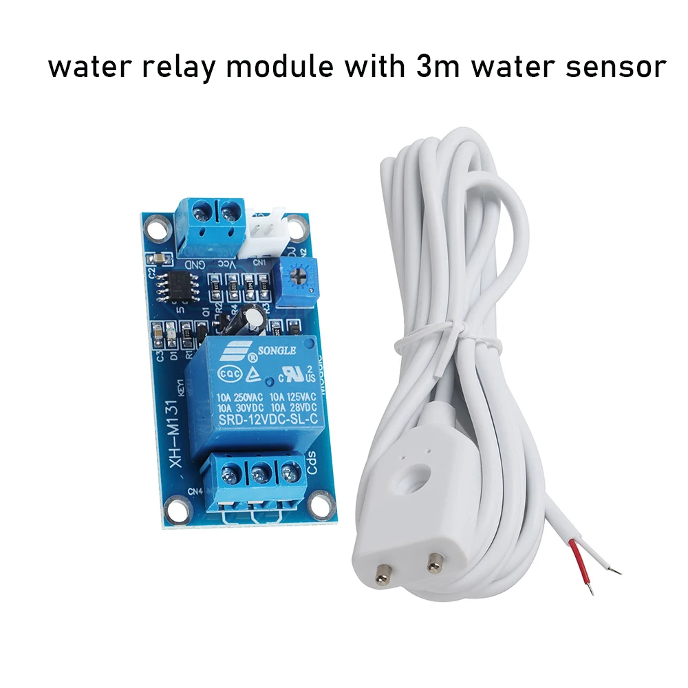 hot sale high quality 5V 12V 24V water leak relay module and 3-meter long water sensor for detecting water leakage