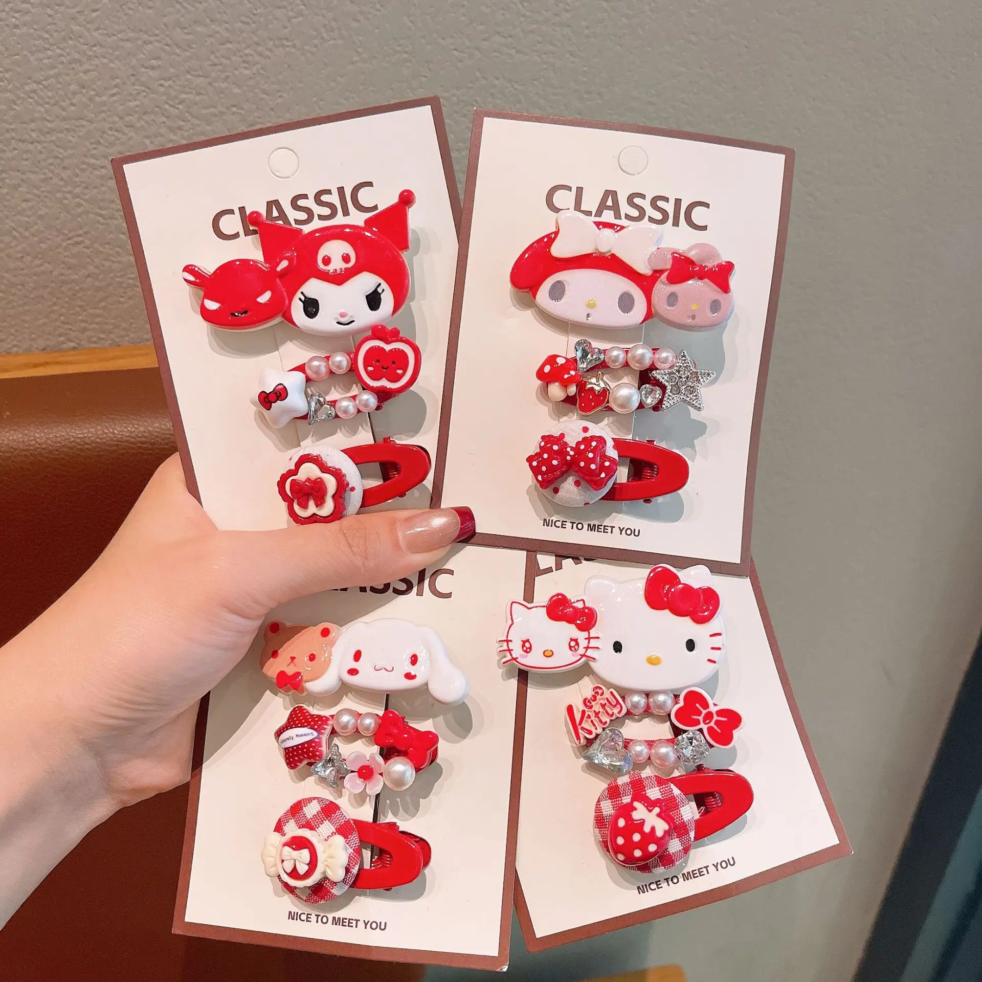 

for HelloKitty Hair Clip Cute Headwear for Girls and Children Forehead Hair Clip