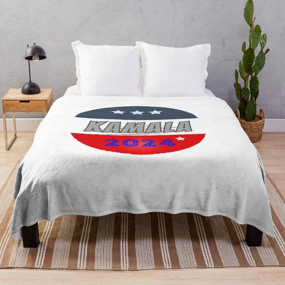 

Kamala Harris 2024 For President - Campaign T-Shirt Design Throw Blanket Bed linens heavy to sleep funny gift Blankets