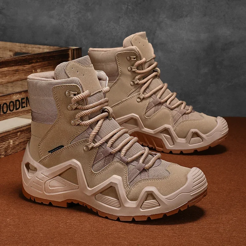 

2025/мужские уличные походные ботинки, мужские тактические военные ботинки, джинсовая защитная рабочая обувь, уличные походные ботинки, тренировочная обувь