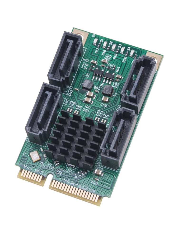 Karta Mini PCIE do SATA Mini PCI Express do 4 Portów SATA3.0 6Gb Karta Rozszerzeń Riser Konwerter SSD HDD Kontroler SATA3 Multiplier — zdjęcie produktu 7