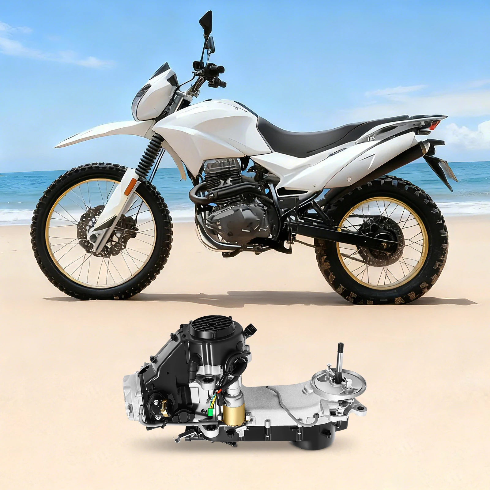 GY6 150cc Scooter, Motor Engine Long Case, Aluminum Hydraulic Tool Kit for RV ATV Motorcycle, Fits Most 150cc Two Wheel Drive Vehicles