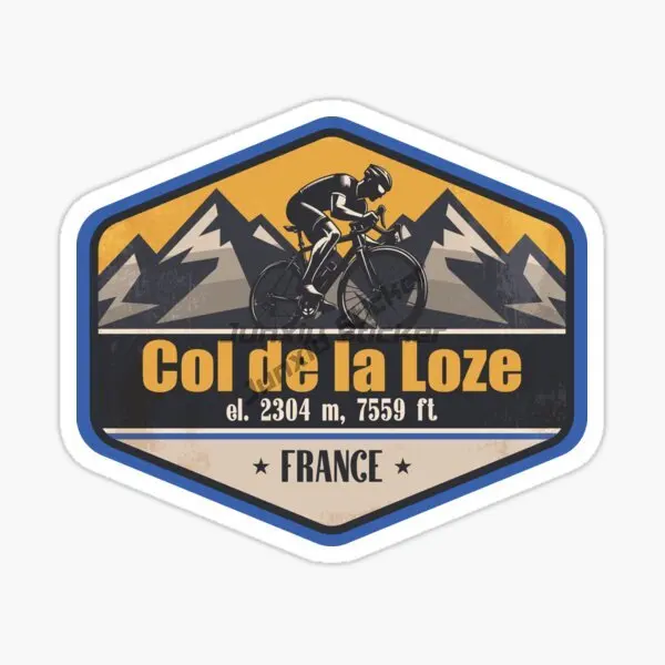 Col De La Loze, A Famous Mountain Pass in The French Alps with An Altitude of 2304 Meters, Cycling and Climbing Car Stickers