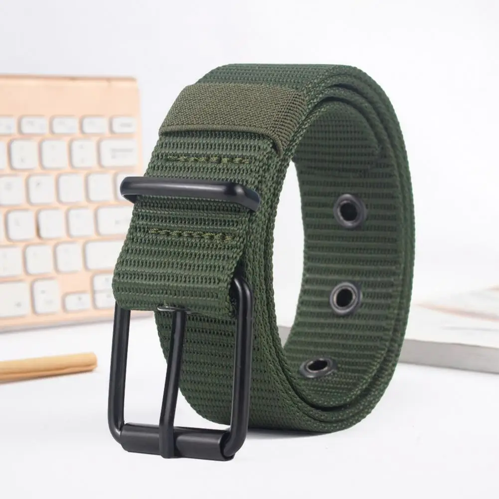 

Men Retro Belt High Men's Nylon Webbing Belt with Adjustable Holes for Jeans Sports Strap Casual Designer Fashion Retro Style