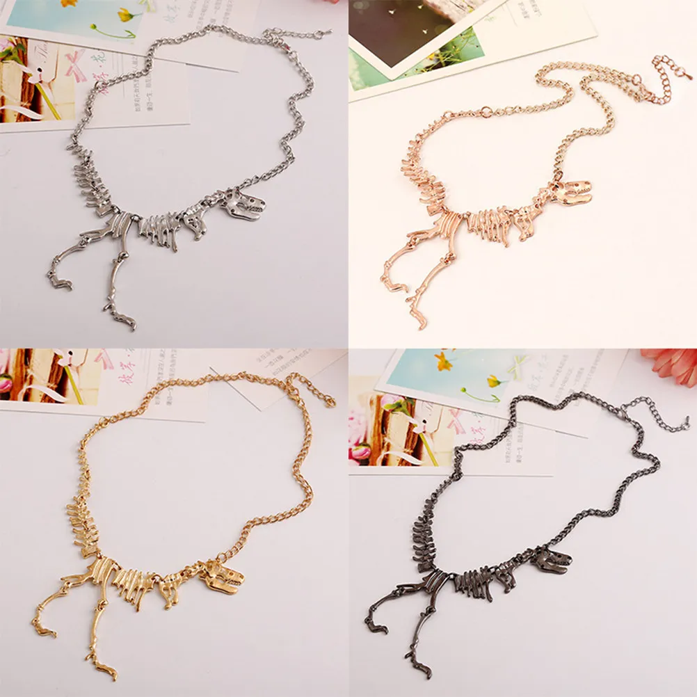 Dinosaur Necklace Women's Creative Neck Pendant Fashionable Rust Proof Deformation Resistant Casual Costume Accessory