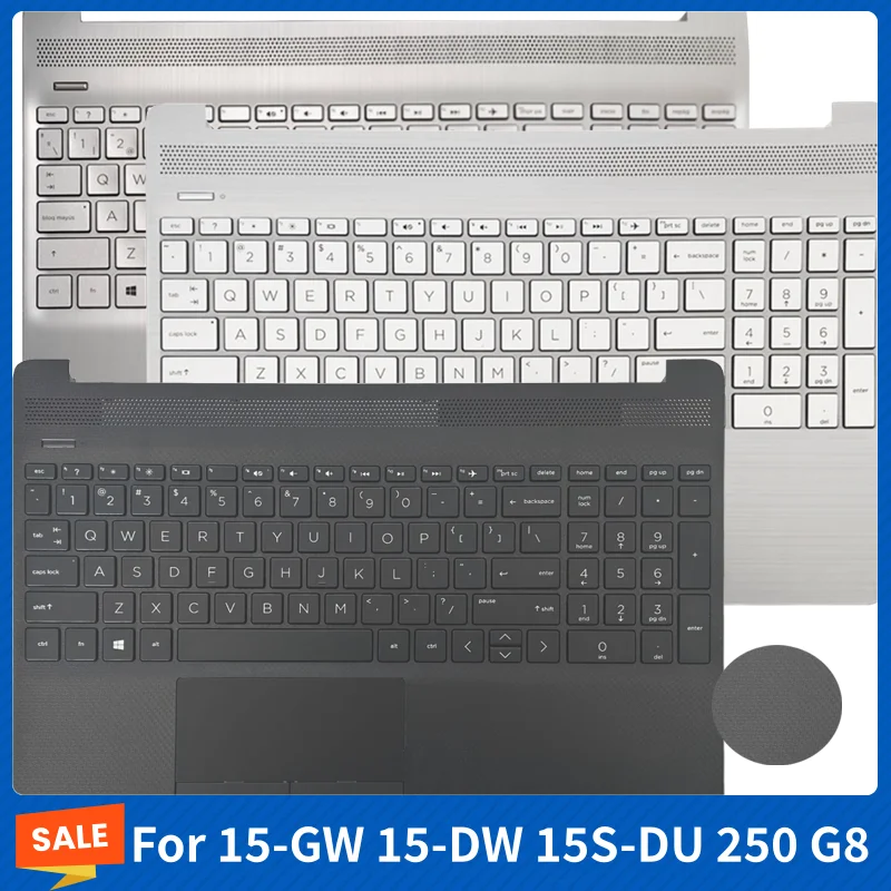 New For 15-DW 15-GW 15S-DU 15S-DR 15S-DY 15S-GR 250 G8 US/RU/UK/SP/LA Laptop Keyboard Palmrest Case Computer Replace Accessories
