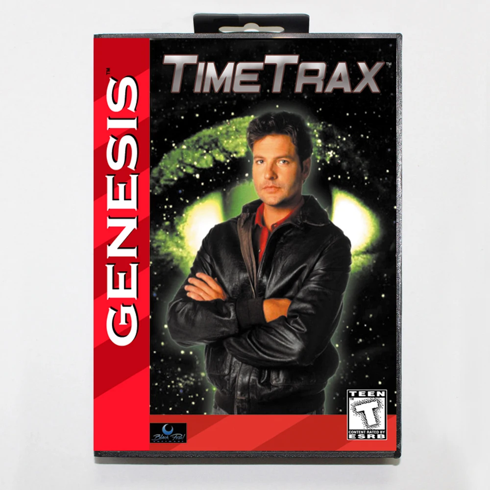 Игровая карта Time Trax MD с американской коробкой для 16-битной консоли Sega Megadrive Genesis