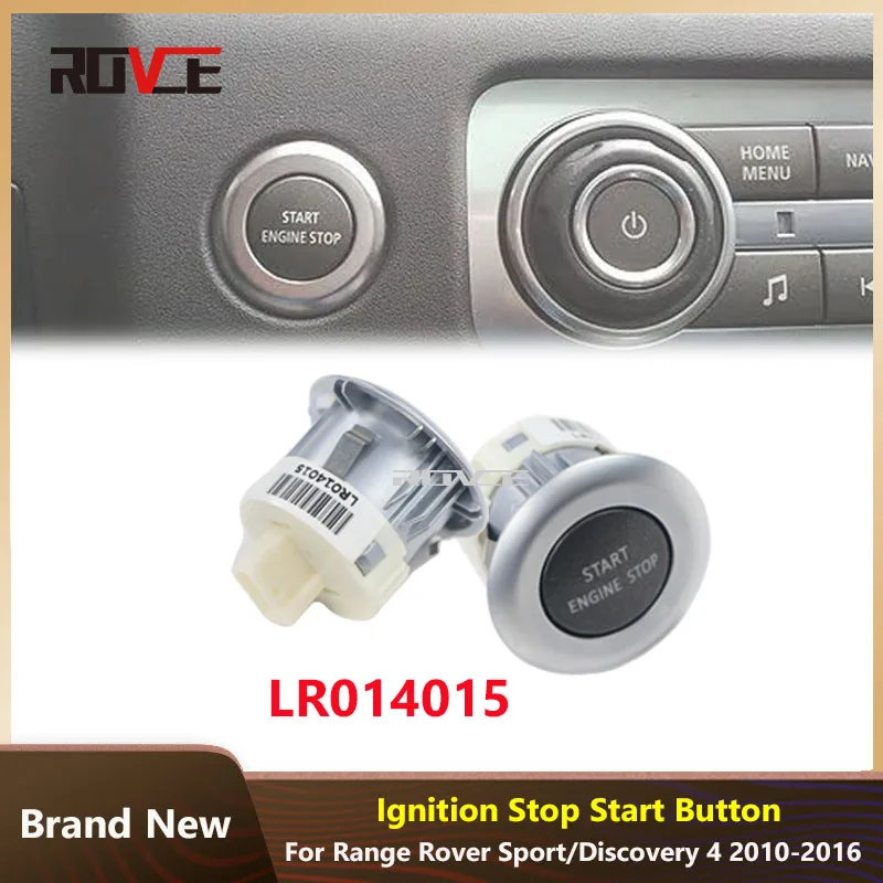 

ROVCE Ignition Switch Button Engine Start Stop Key For Land Rover Range Rover Sport 10-13 /For Discovery 4 LR4 10-16 LR014015