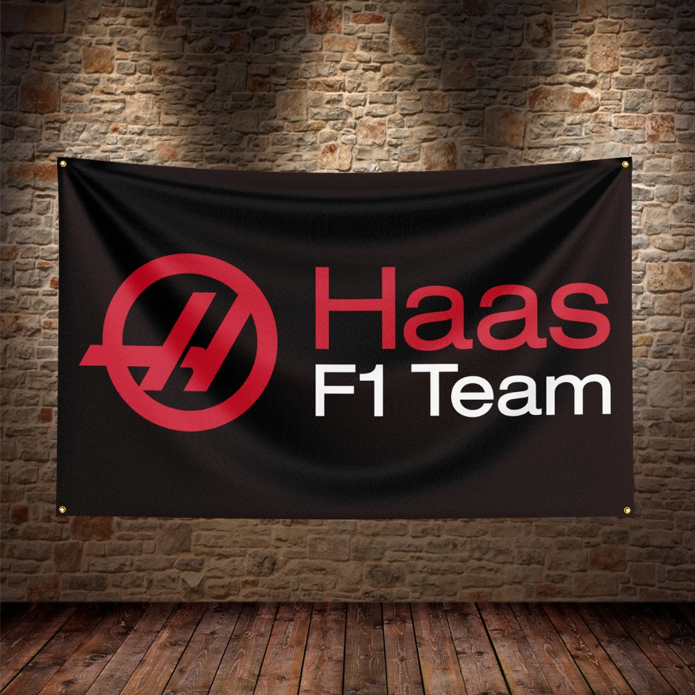 

3X5Ft Haass Racing Car Flag Polyester Printed Car Banner For Decor