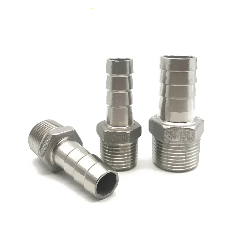 304 stainless steel hose thread hose connector Inch thread BSPT 1/8\