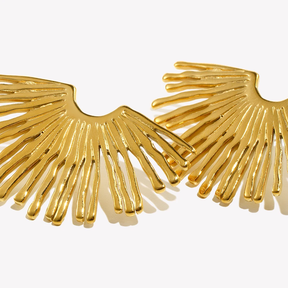 أقراط على شكل مروحة راي مبالغ - مراجعة Street Fashion Earrings وسعره