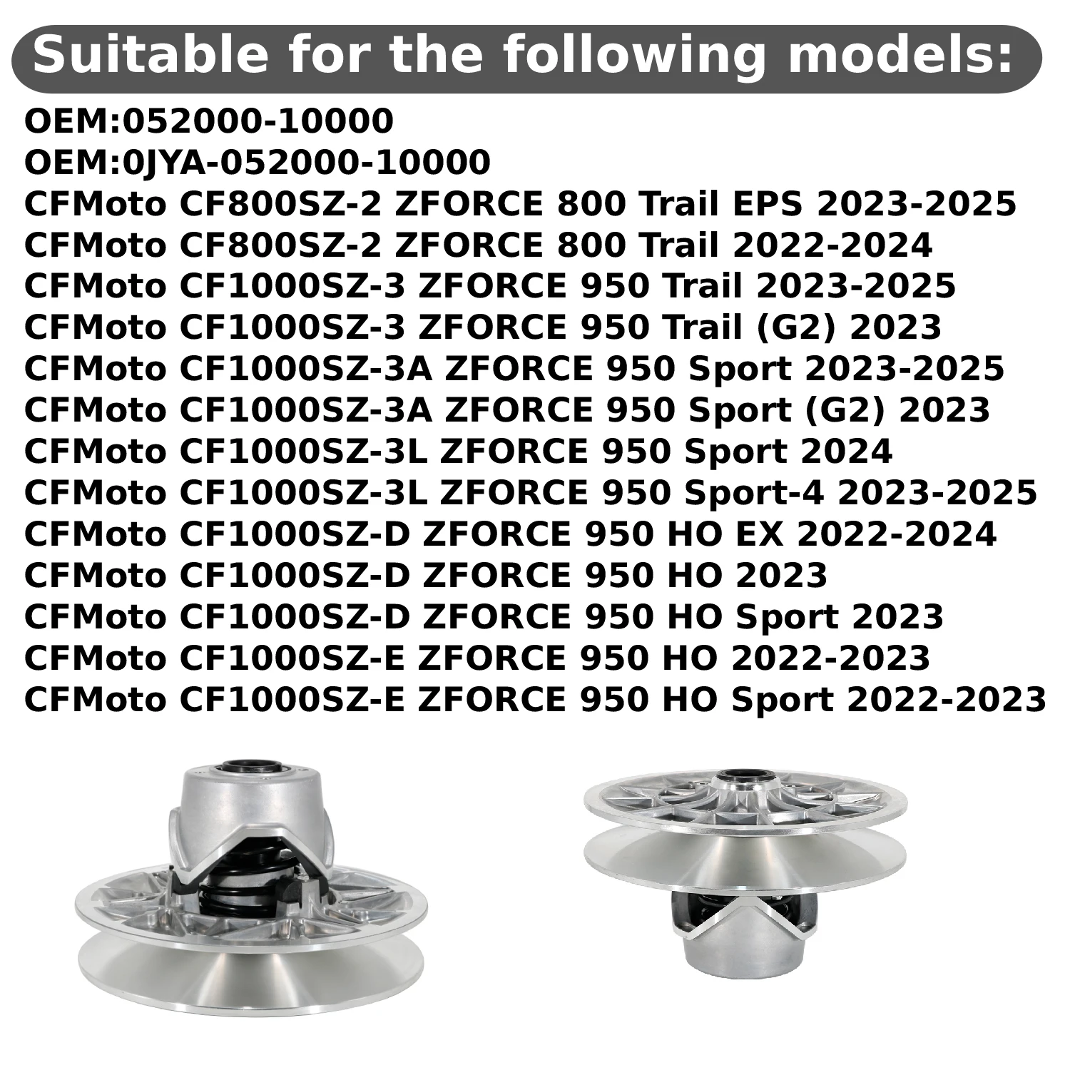 2022-2025 Years Motorcycle Clutch Driven for CFMoto CF800SZ CF1000SZ ZFORCE 800 Trail 950 Sport 052000-10000 0JYA-052000-10000