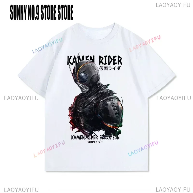 Men's retro classic anime Masked Rider  T-shirt Summer Breathable Modal Short Sleeve Unisex T Shirt Tops Casual Tee