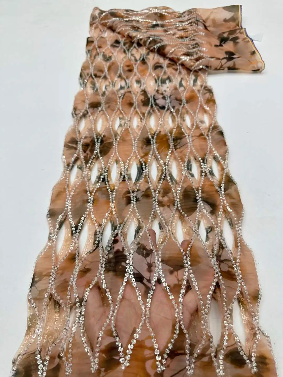 Tela de encaje de lentejuelas africanas de buena calidad, diseño nigeriano, tul francés brillante, telas de encaje de novio para coser vestido de