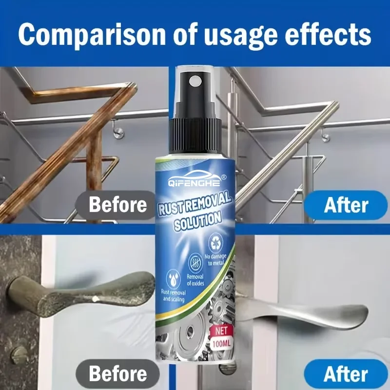 100ml Metal Rust Remover Solution - Non-Damaging to Metal Surfaces