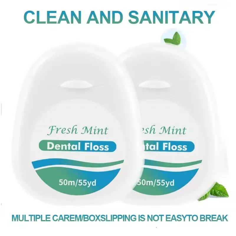 1-12Pcs Box Mint Dental Floss Roll - Cleaning Oral Tools - Dental Floss Stick Adult Home Set - Cleaning Interdental Brus 2Types