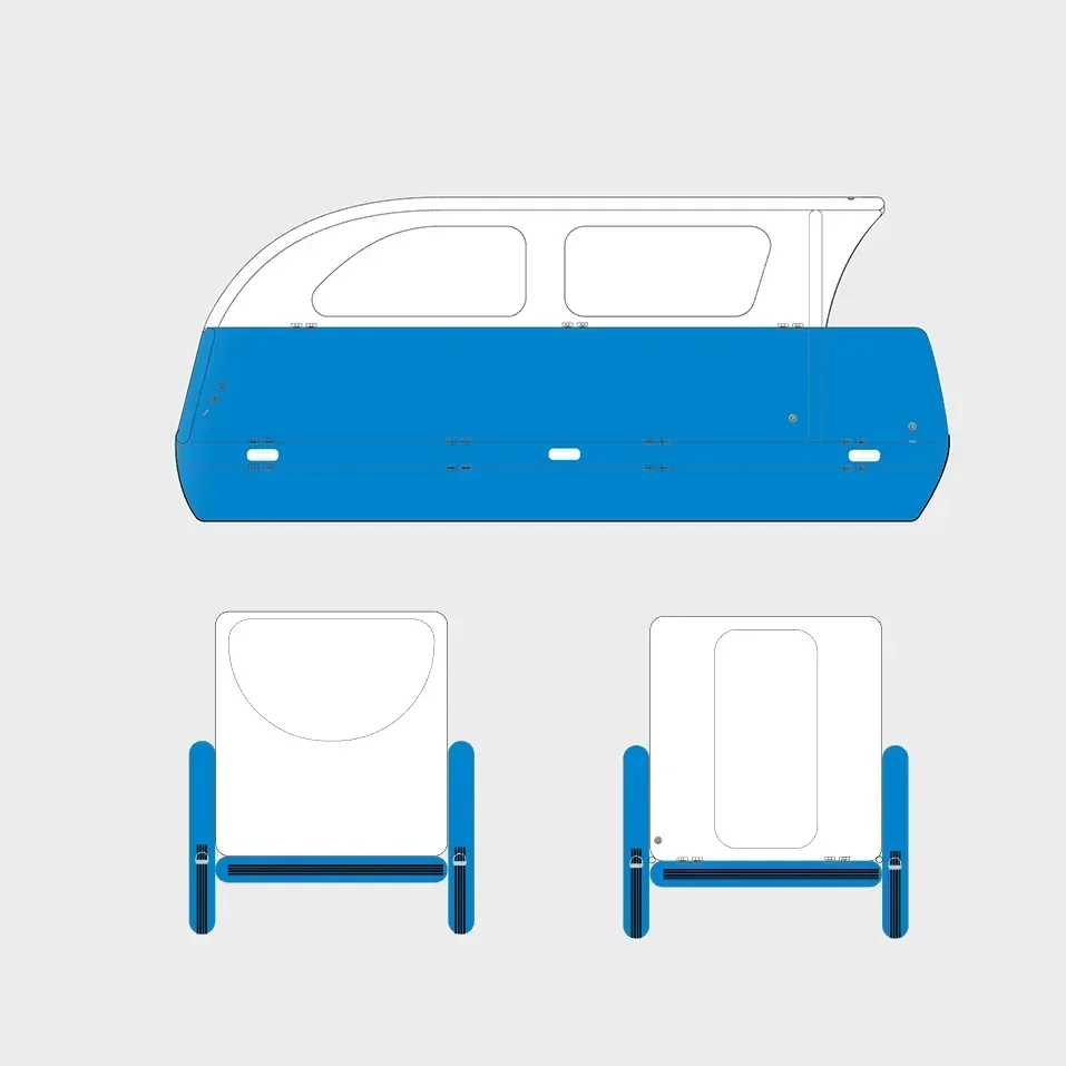 قارب كاتاماران مائي قابل للنفخ تتسع لـ 6-8 أشخاص، قاعدة عائمة لحفلات جزيرة الحوامات #3