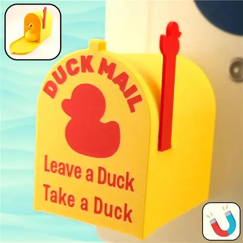 Mailbox Magnet Cruising Duck Magnetic Mailbox Flag Decor Funny Stickers Home Decor for Locker Housewarming Women Men Fridge