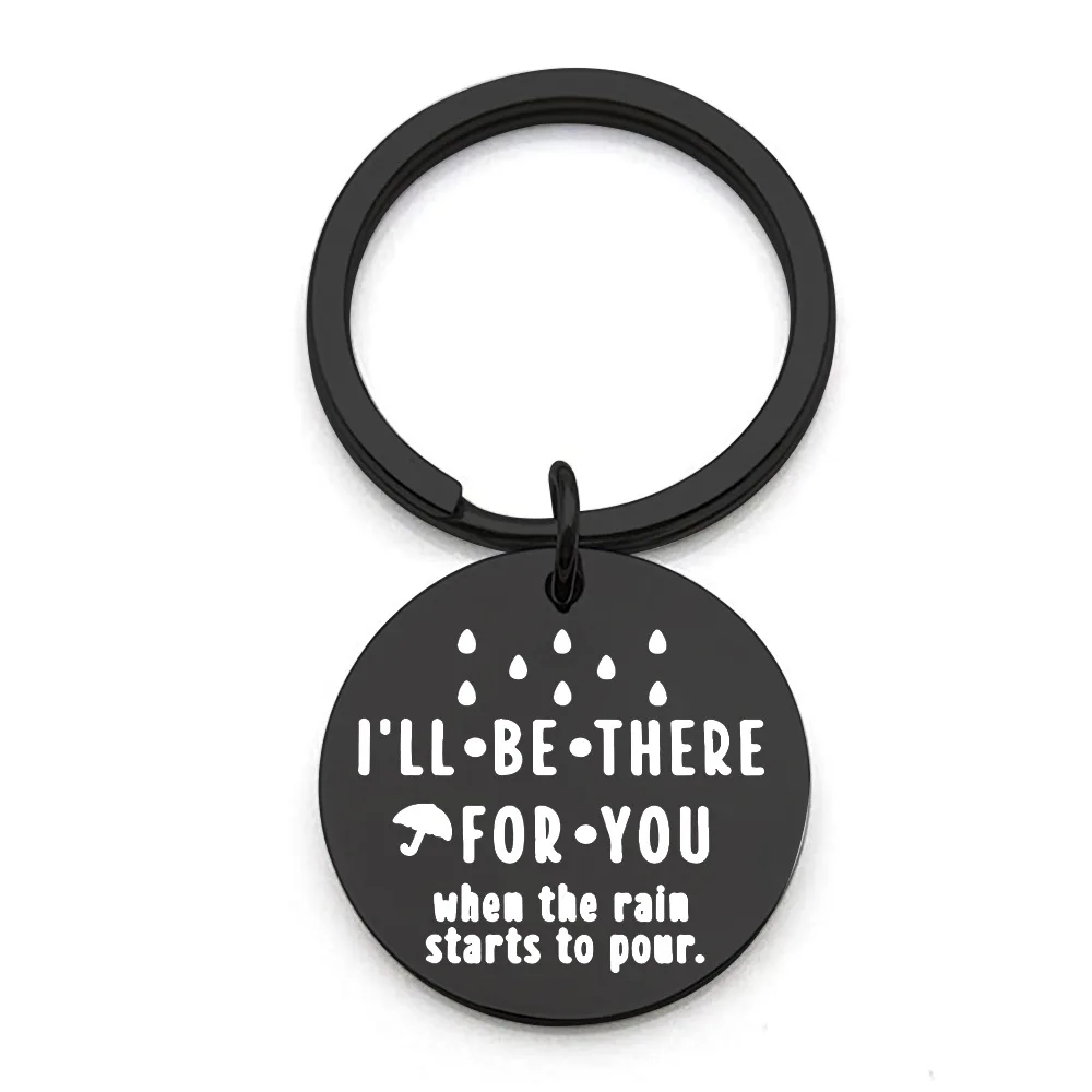 I’ll be there for you stainless steel keychain couple anniversary gift titanium steel tag