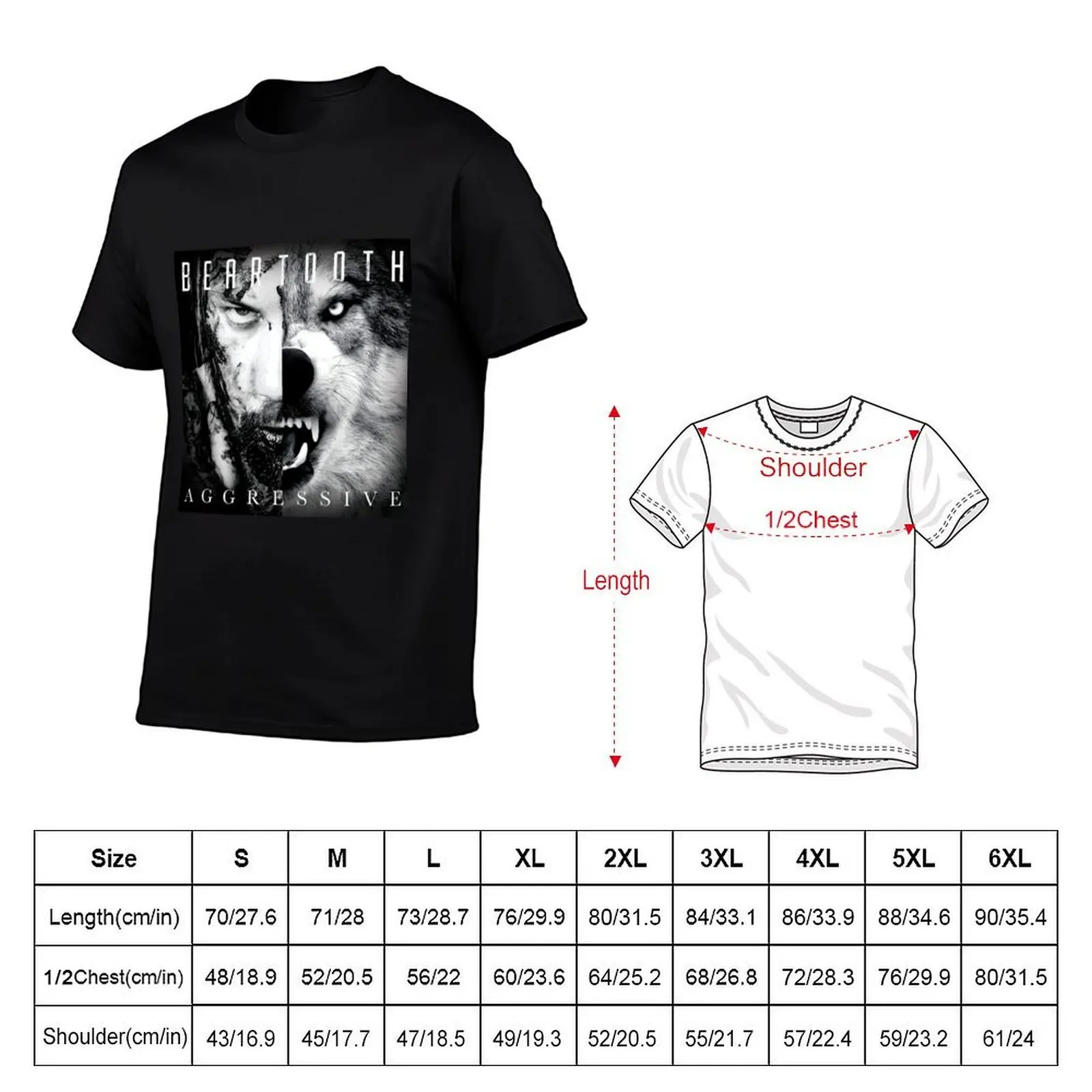 Aggressive Of Beartooth Album T-Shirt man t shirt summer t shirts for man pack white t shirts for man graphic vintage T-shirt