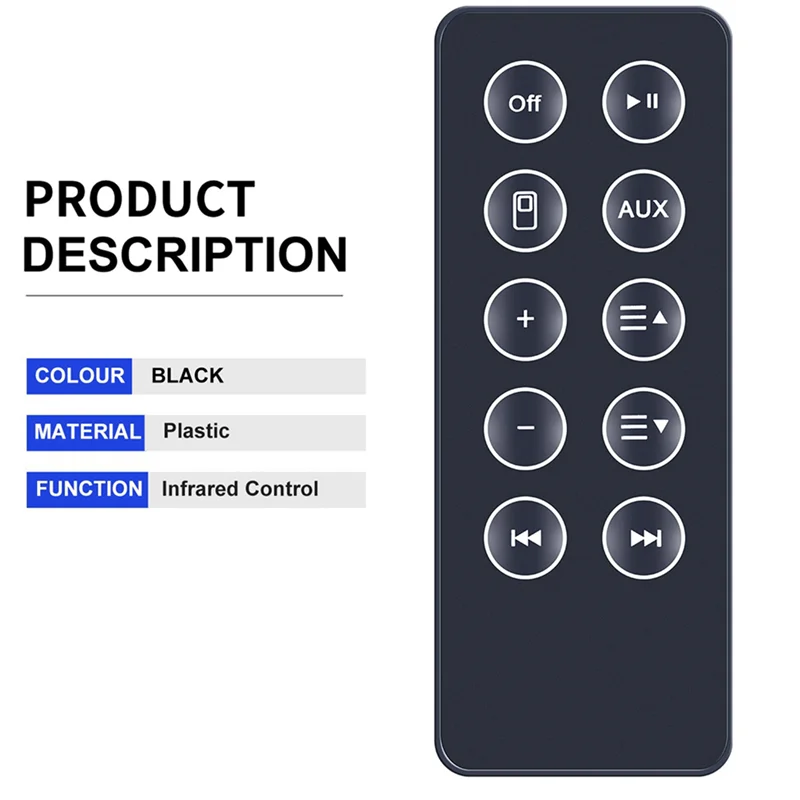 

CJSD-2X New Remote Control Replacement For Bose Sounddock 10 SD10 Bluetooth-Compatible Speaker Digital Music System