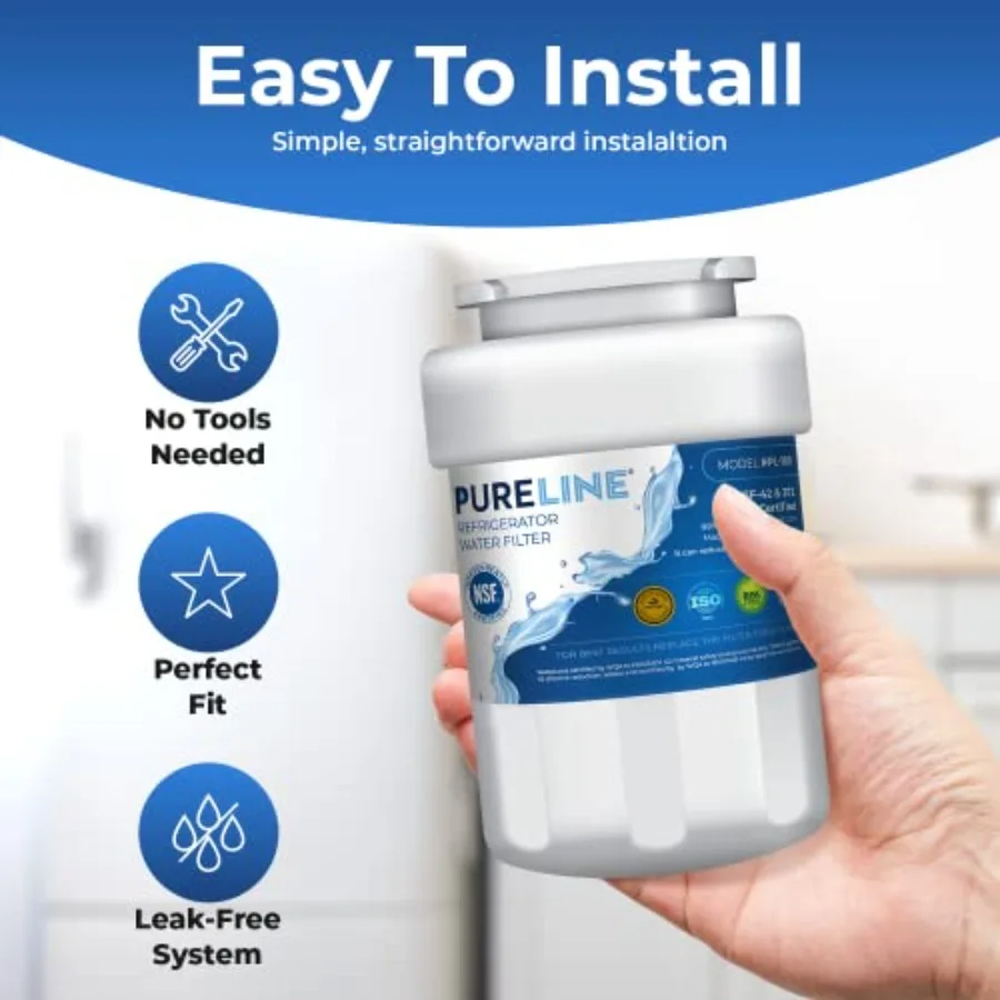Pureline Replacement for MWF Water Filter Smartwater MWFP Kenmore 46-9991 Models MWFP MWFINT GWF GWFA Refrigerator Water Filter