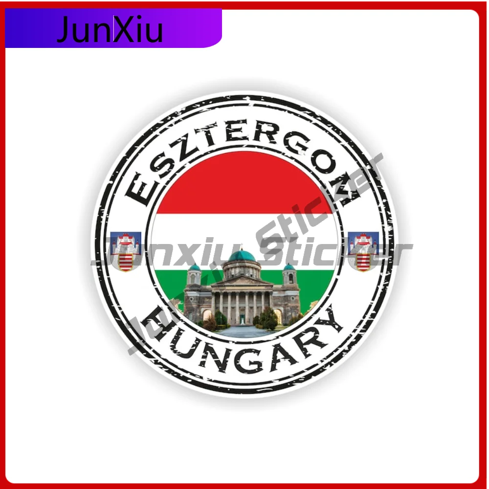 

Esztergom Hungary Seal Sticker Round High Quality Vehicle Sticker For Helmet Car Weatherproof Decoration Auto Accessories