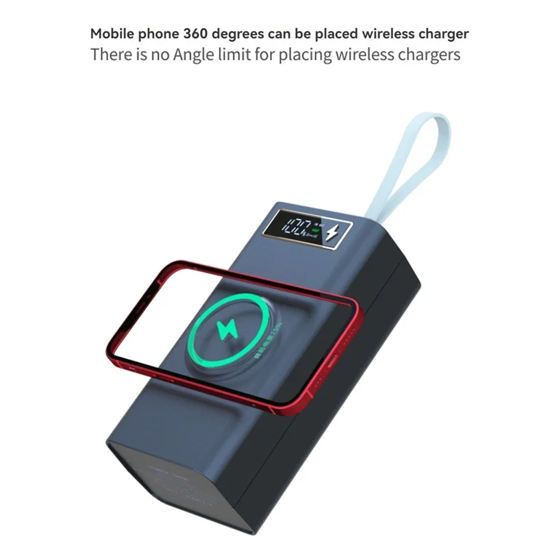 ABFN-15W لاسلكي سريع الشحن 21*18650 Powerbank Case PD QC للهواتف شحن دفع سحب لتقوم بها بنفسك بنك الطاقة المحمول قذيفة B