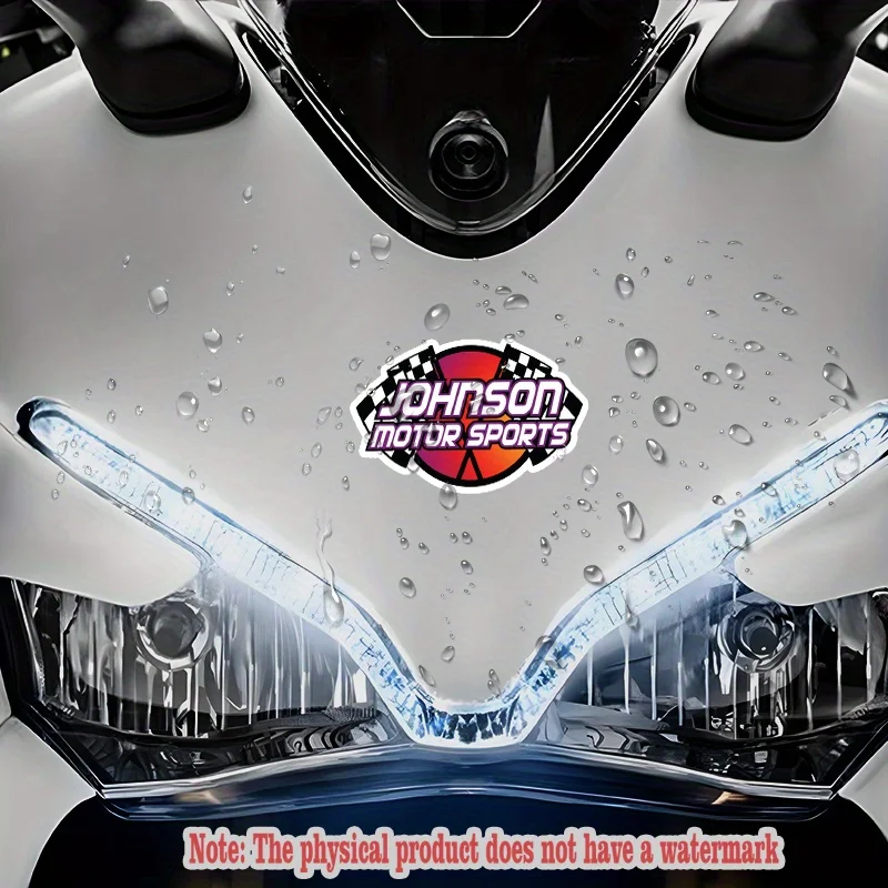 Johnson Motor Sports Racing Decal, Suitable for Cars, Bottles, Laptops | Durable Vinyl Material | Perfect Gift for Any Occasion