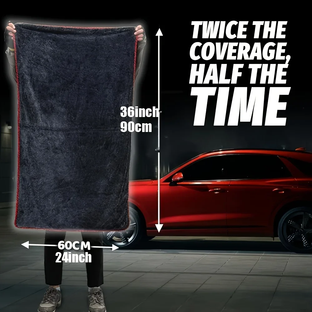 Dual-Sided Microfiber Car Drying Towel Lint-Free Scratch-Free Auto Cleaning Towel for Vehicle Polishing And Detailing