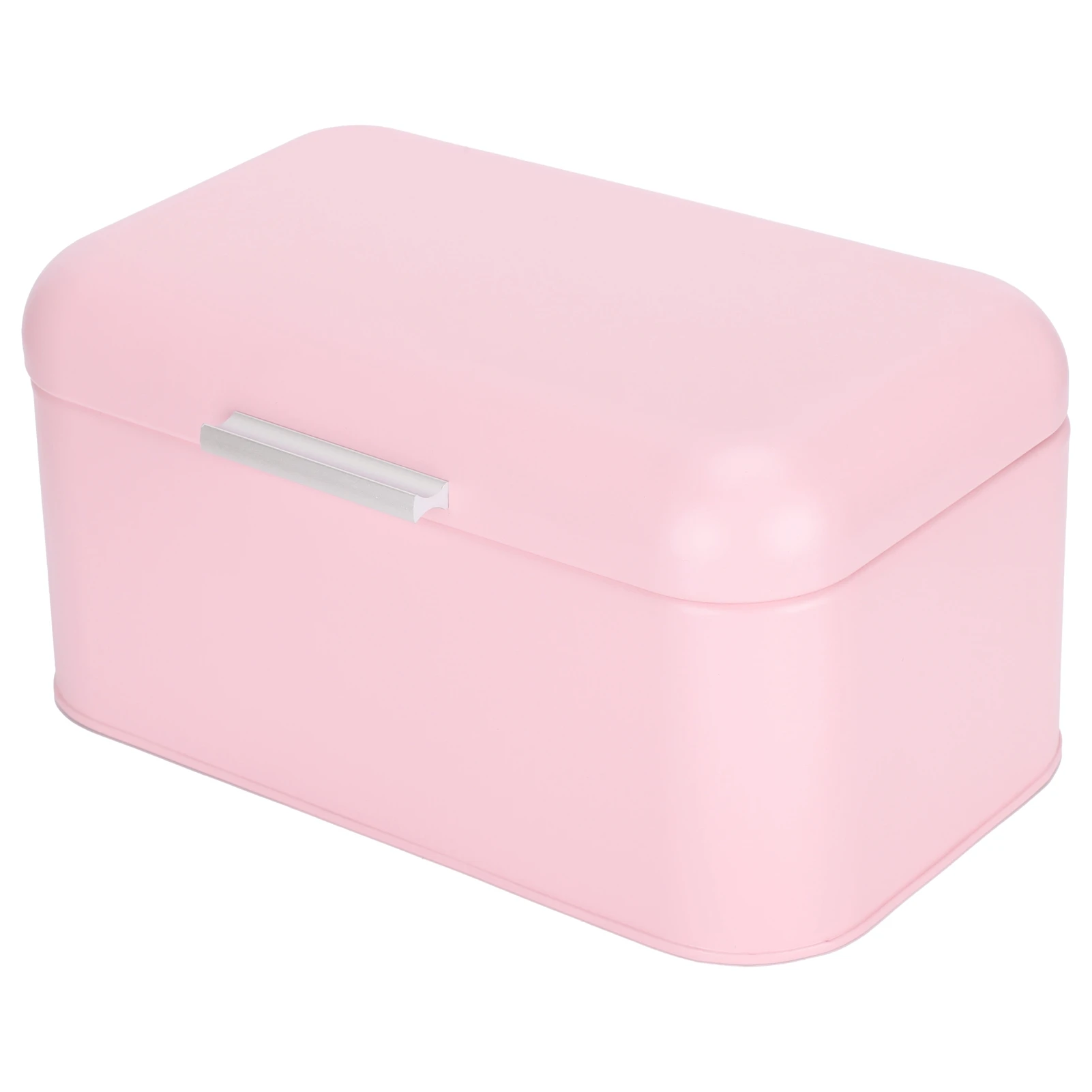 Bread Storage Box Pink Iron Bread Container Organizer Non‑Toxic Retro Household Storage Case Kitchen Accessories