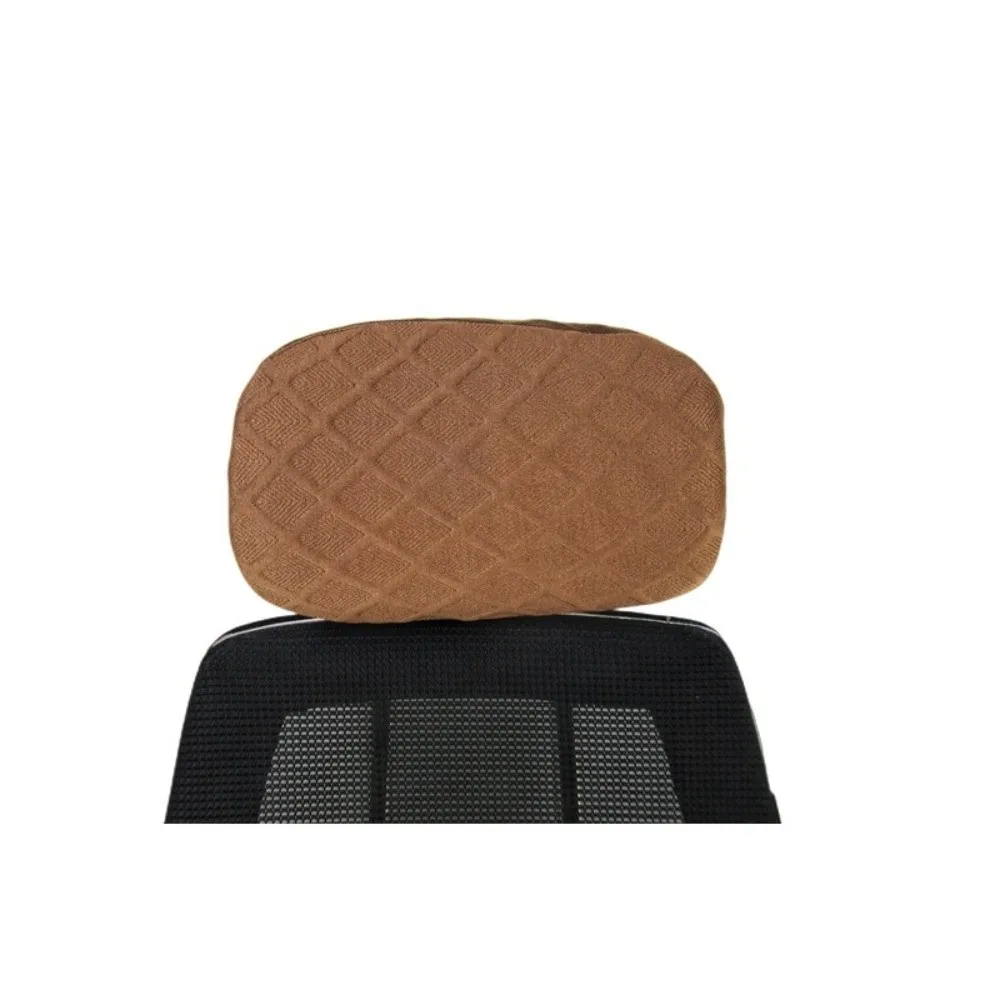 Jacquard Swivel Chair Headrest Cover Elastic Thickened Gaming Chair Head Pillowcase Dust-proof Half-Wrap Chair Head Covers