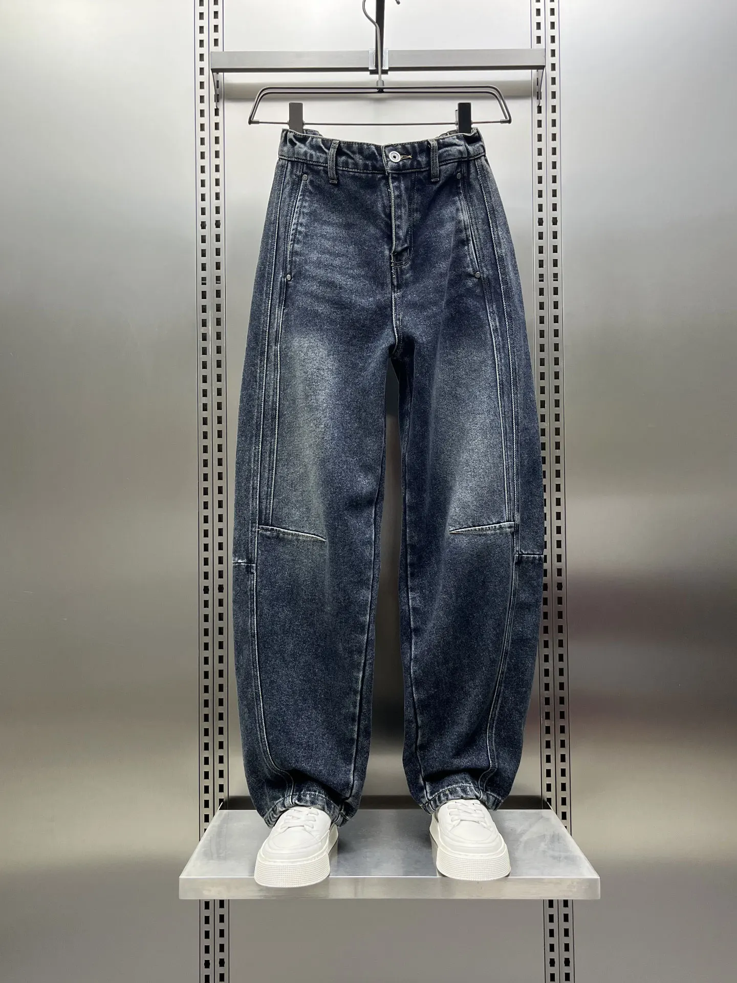 

Men's Thickened Fleece Denim Jeans Casual Straight Leg Trousers Vintage American Style Loose Fit Autumn Winter Fashion Brand