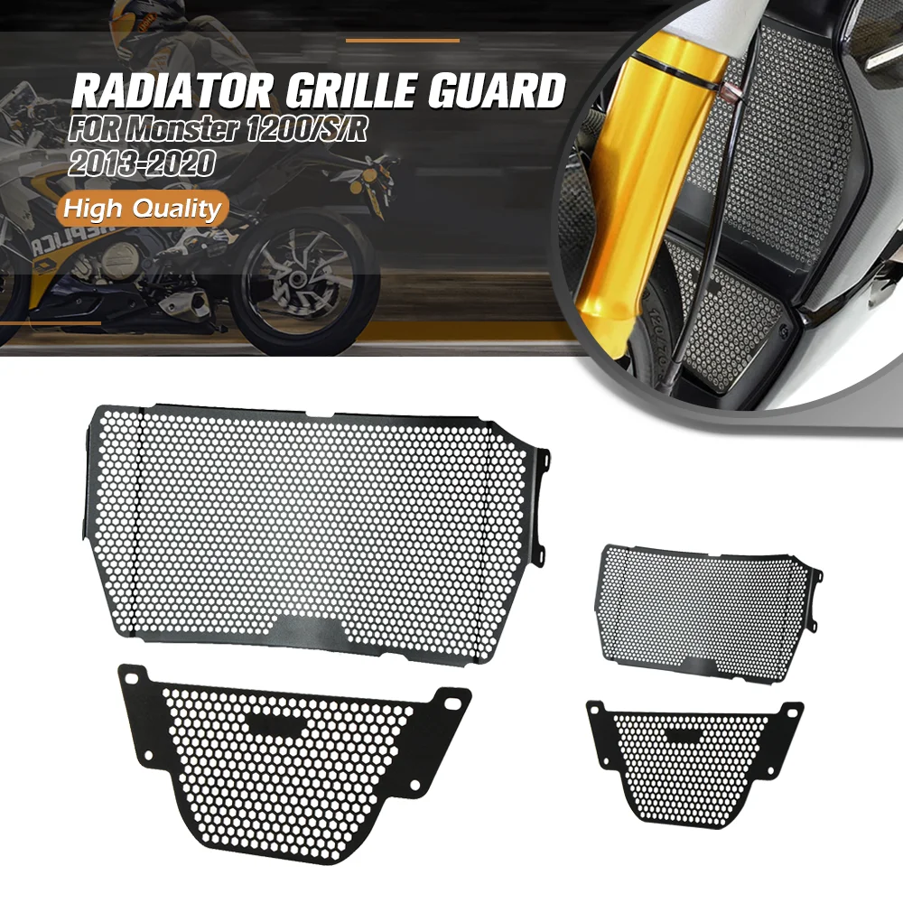 FOR Ducati Monster 1200/S/R 2013-2020 2019 Motorcycle Radiator Grille Guard Cover Oil Cooler Guard Monster 1200 25 Anniversario