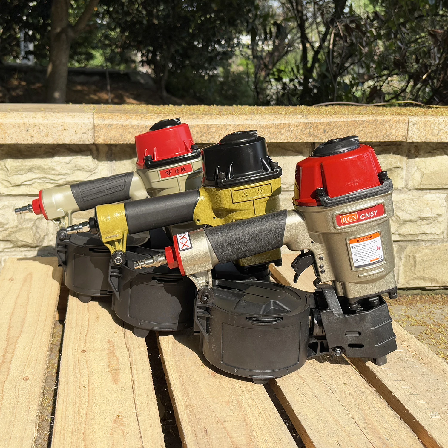 Air Coil Nailer นิวเมติกพาเลทปืนเล็บ CN55 สําหรับ 57 มม.เล็บ meite rgn rongpeng ยี่ห้อ