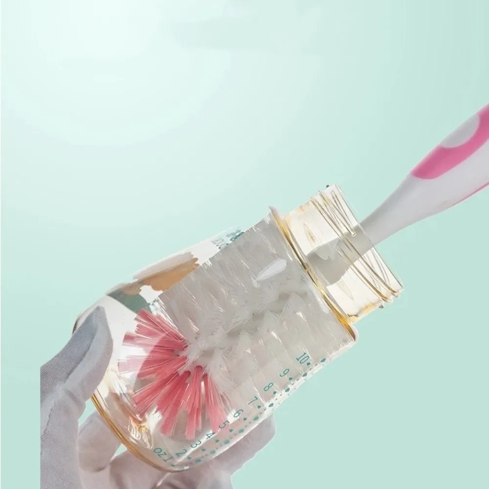 New 2 in 1 Thermos Cup Cleaning Brush Long Handled Suction Stand Bottle Brush Rotating Cup Brush Water Cup