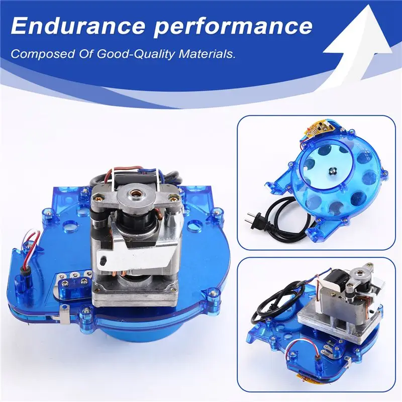 BEDW-Blue Coin Hopper Plastic Tokens Coins Wheel Motor For Slot Arcade Machine Cabinet Parts Fruit Game Accessories US Plug
